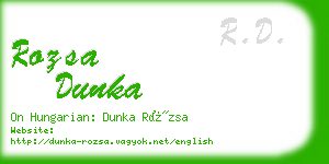 rozsa dunka business card